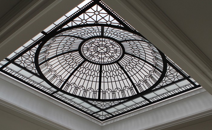Bevel glass roof skylight dome